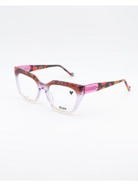 Pure P-7000 601 Eyeglasses Ruby Ombre 52mm Cat Eye Frame
